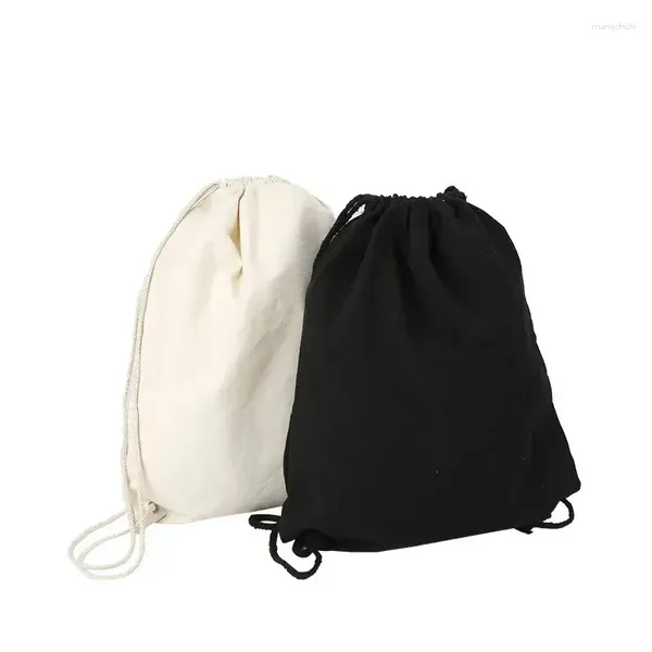 Einkaufstaschen Canvas -Taschen Schultern Draw String Bündel Taschen benutzerdefinierte Student Rucksack Baumwollbeutel für Reisebereich im Fitnessstudio