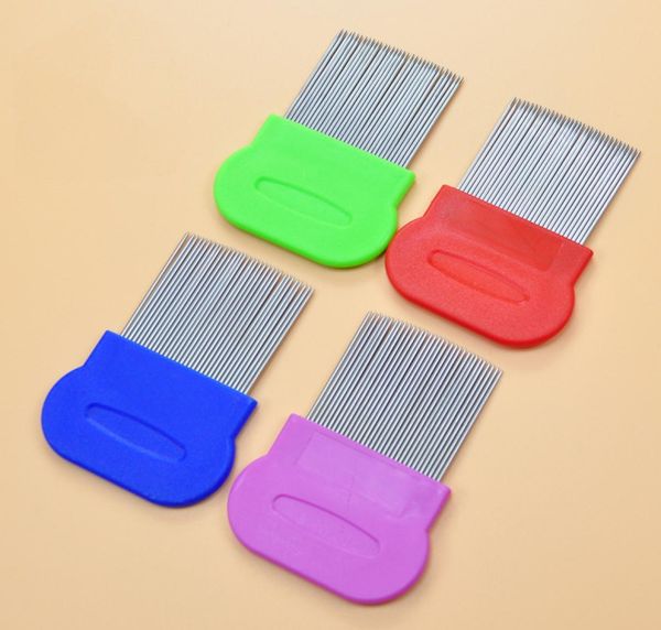 Capelli per gatto per gatto per cani pidocchi nit pettine per pet di fiaspe uova di gomma sporco smussatura di toeletta in acciaio inossidabile spazzole da dente 7 colori dbc bh6826350