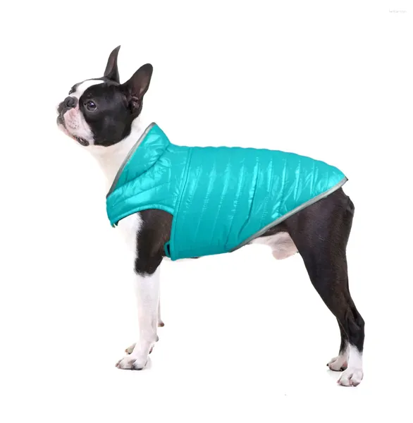 Abbigliamento per cani Abbigliamento per animali domestici Light e sottile giacca di cotone a doppia faccia in nylon a doppia facciale contrasto di piccole dimensioni di medie dimensioni.