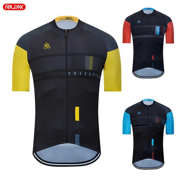 Os fãs tocam camisetas raudax masculas camisa de camisa de bicicleta mtb bicycle de mtb fora de estrada de roupa esportiva