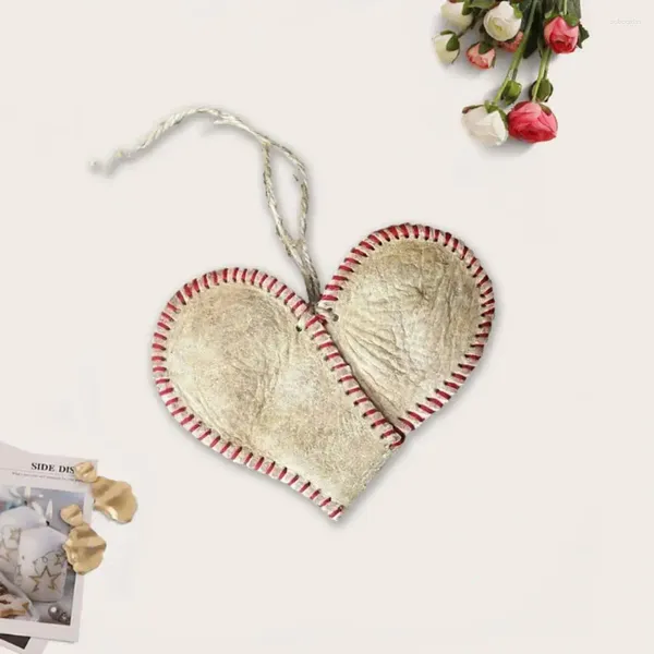 Dekorative Figuren einzigartiger Herzhänger Romantischer Vintage -Stil handgefertigte Baseballgeschenke für Liebhaber Valentinstag