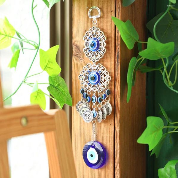 Dekorative Figuren türkisch blau Evil Eye Home Decor mit Schmetterling Hamsa Schutz Boho Wand Hanging Room Dekoration Ornament Weihnachten