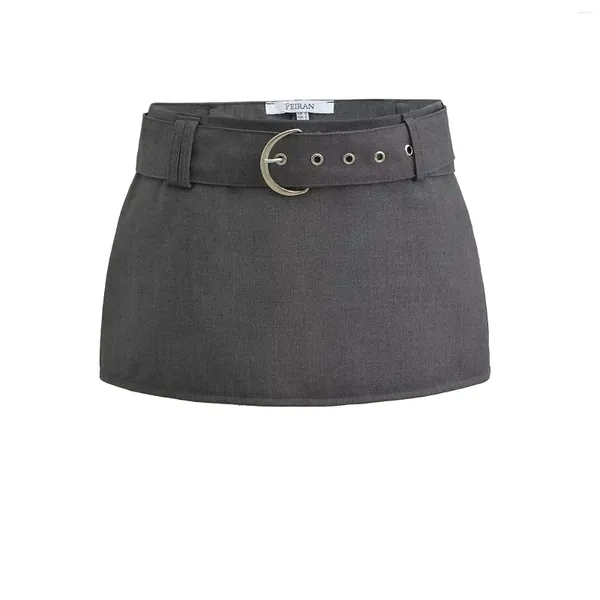 Saias mini para mulher roupas vintage saia lápis y2k micro coreano fofo com shorts cinto