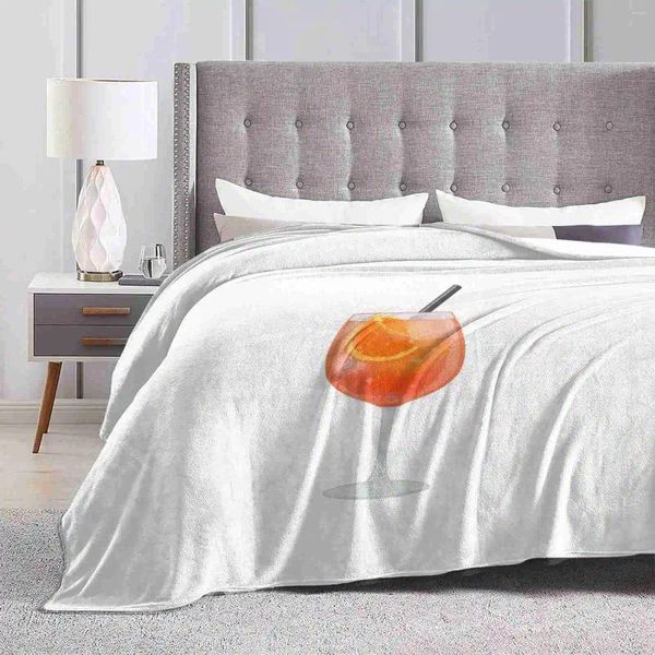 Cobertores Spritz Top qualidade Sofá de cama confortável Sofá macio Campari Orange Citrus Drink Wine Glass Beverage Summer Aperitif