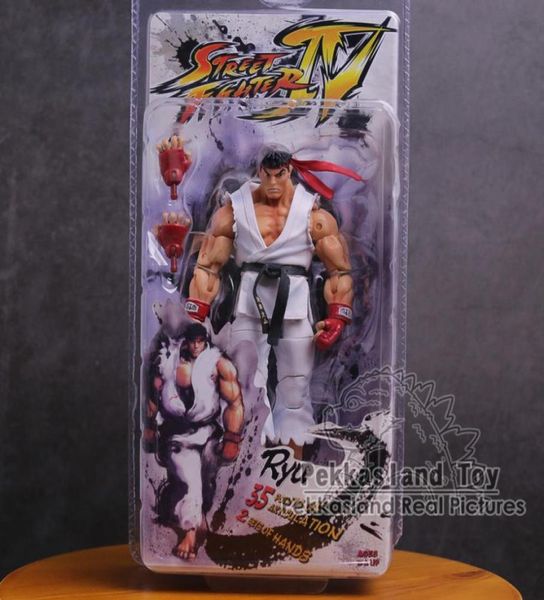 NECA Street Fighter Ken Ryu Guile PVC Action Figure Modello da collezione Modello da collezione 18 cm C190415017773778