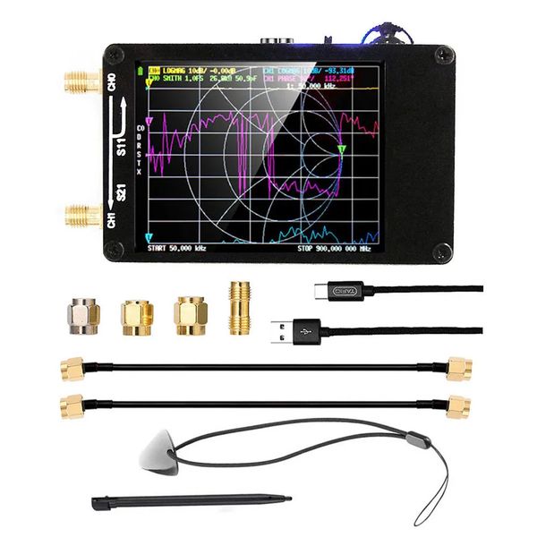 Nanovna-Vektor-Netzwerkanalysator 10 kHz-1,5 GHz Stehende Wellen Shortwave MF HF VHF UHF Antenna Analysator Digital Nano VNA Tester 240429