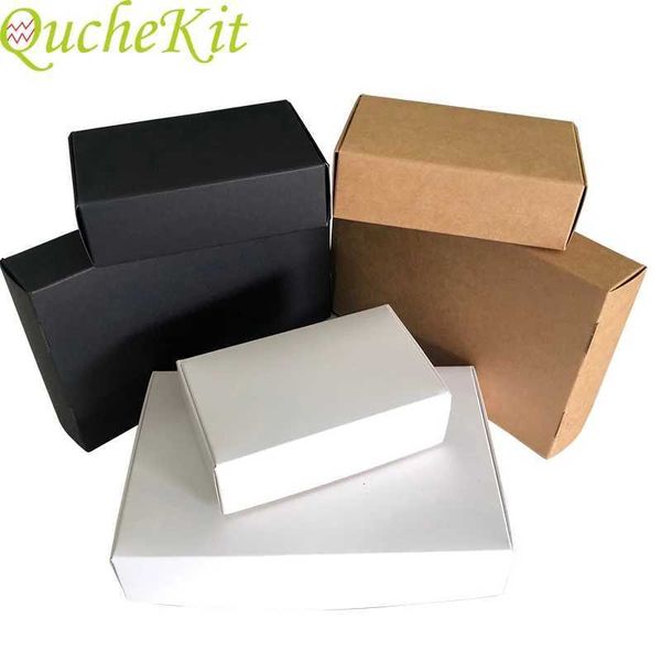 Geschenkverpackung 10 leere Kraftpapierverpackungskästen handgefertigte Seife Geschenkgeburtstagsfeier Lieferungen Schmuck Candy Kekse Display Cardboard Boxesq240511