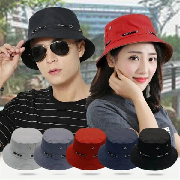 BERETS UNISEX Summer Crema solare Cappelli a secchi larghi BRIM Women UV Protezione impermeabile Panama Caps Hunting Sun Fisherman Cappello per uomo