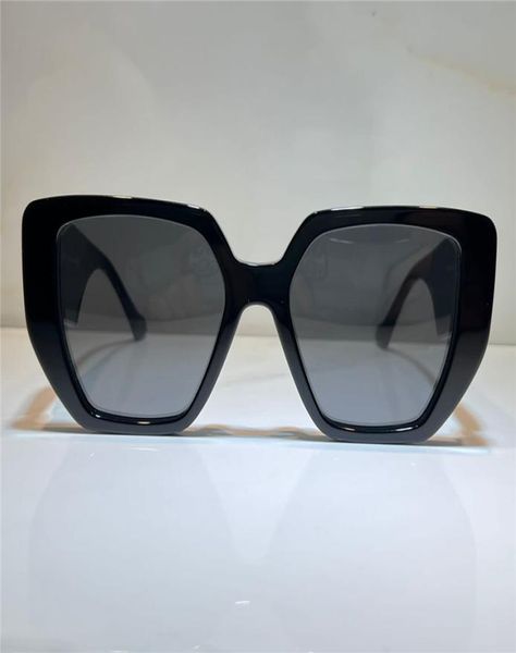 Occhiali da sole per uomini e donne estate 0956 stile antiultravioletto retrò piatto quadrati grandi occhiali invisibili whit box 0956s1608048