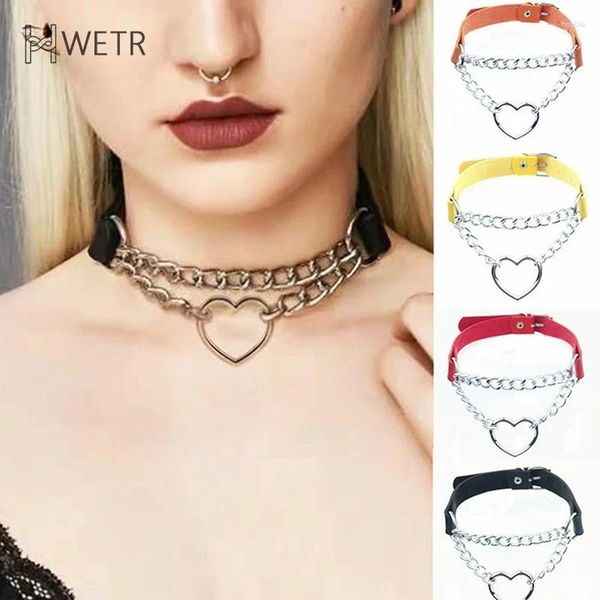 CHOKER GOTH COTH CUORE COLLARE CATTERA CATERA PU PETTA PE IN PETTA DONNE PUNK PENDANT ACCESSORI PARTY ACCESSARE