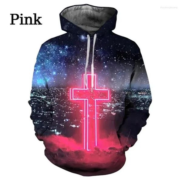 Erkek Hoodies 3d İsa Çapraz Baskı Çocuklar Hıristiyan İnanç Moda Sweatshirts Kadın Harajuku Hoodie UNISEX KIŞ TRACHSUITS