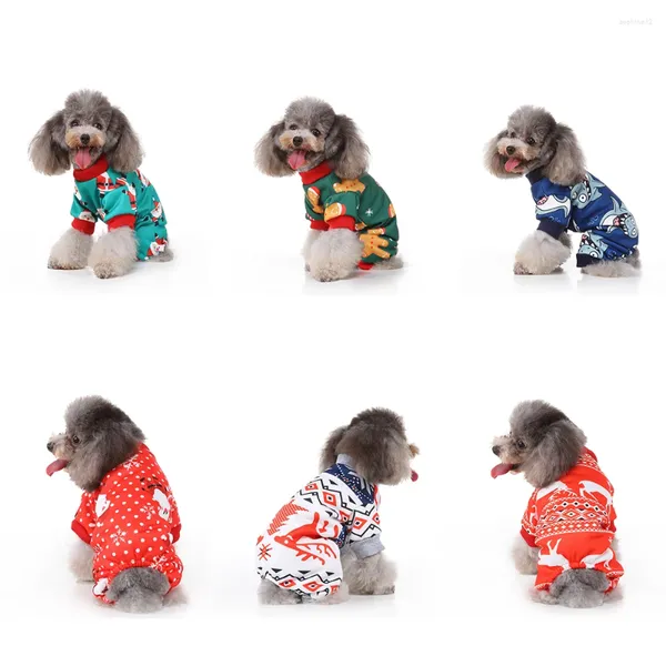 Hundebekleidung lustige Weihnachts -Pyjamas für Haustier Santa Claus Elch Form Kleidung Cosplay Cat Kostüm Designer Halloween