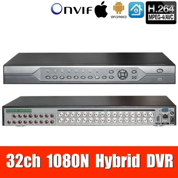 32ch 1080n DVR 6 EN 1 Coaxiales CVI TVI AHD SISTEMAS DE VIDIDOMIGILANCIA HYBRID NVR PARA 8CH IP SOPORE WiFI USB XMEYE