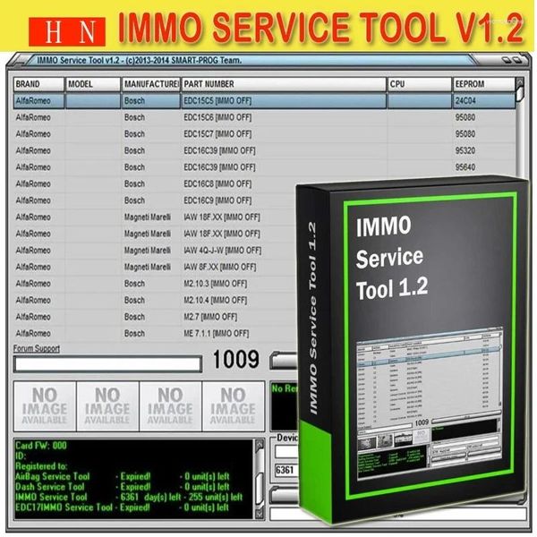 2024est Car Reparatursoftware Immo Service Tool V1.2 OFF Virgin EEPROM Key Pin -Code -Taschenrechner BSI VDO Dashboard 2024