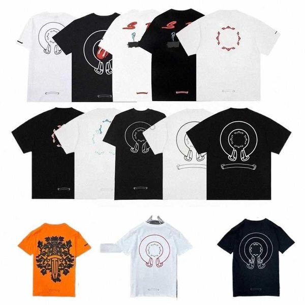 Mens Tshirts Designer masculino camisetas de verão Marca solta com letras impressas roupas de camiseta clássica luxurys tee casual algodão puro mulher superior de manga curta y6sd