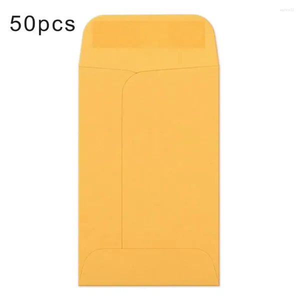 Geschenkverpackung Kraftpapier Bargeldumschläge 50pcs Bright Color Wear Resistant DIY Münzspeicherbehälter