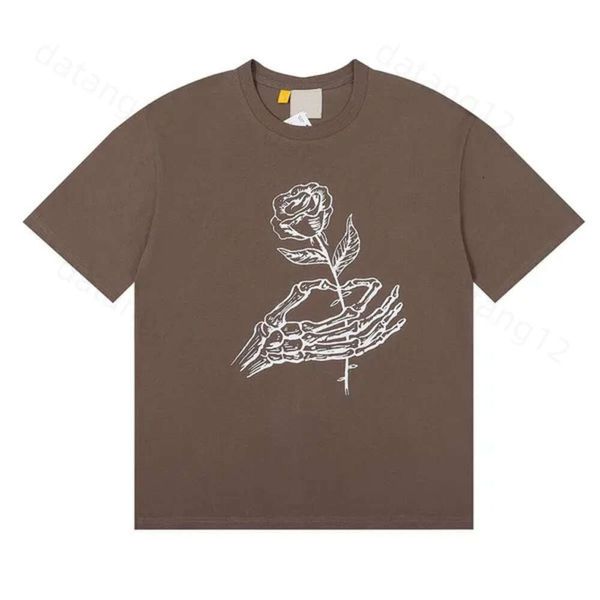 GalleryDeptshirt Mens Thirt Designer Tshirt Galleria Equipaggio Crew a maniche corte Lettere di cotone corta Lettere casual Summer Flower Skull Spraint Shirt Shirt Luxe Tops 455