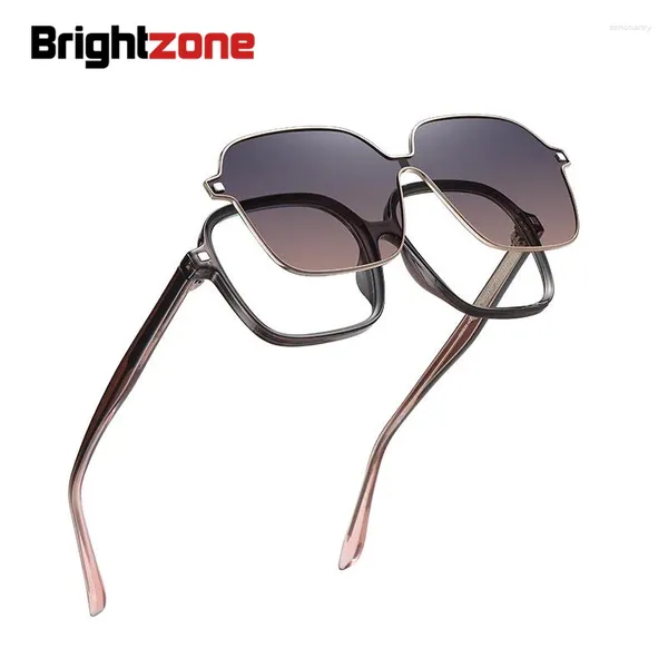 Солнцезащитные очки рамы Ultra Light TR90 Полный обод поляризованный двойной цели, которые женщины устанавливают, рецептурные очки с миопией глазные очки RX рамки Oculos
