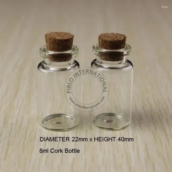 Speicherflaschen 50pcs 8ml kleine Glasfläschchen Gläser mit Korkenkorken Stopper Dekorative Korked Mini Flasche für Anhänger