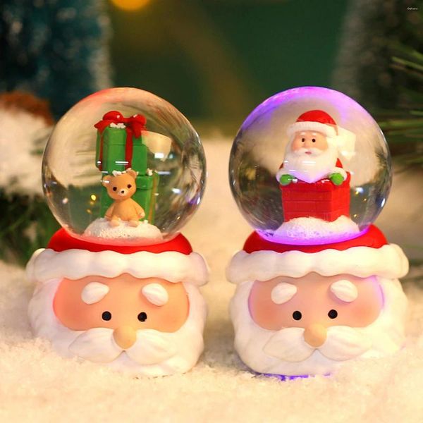 Dekoratif figürinler Noel kristal top aydınlatma kar küre süsü Şükran hediye ev ofis masası dekorasyon