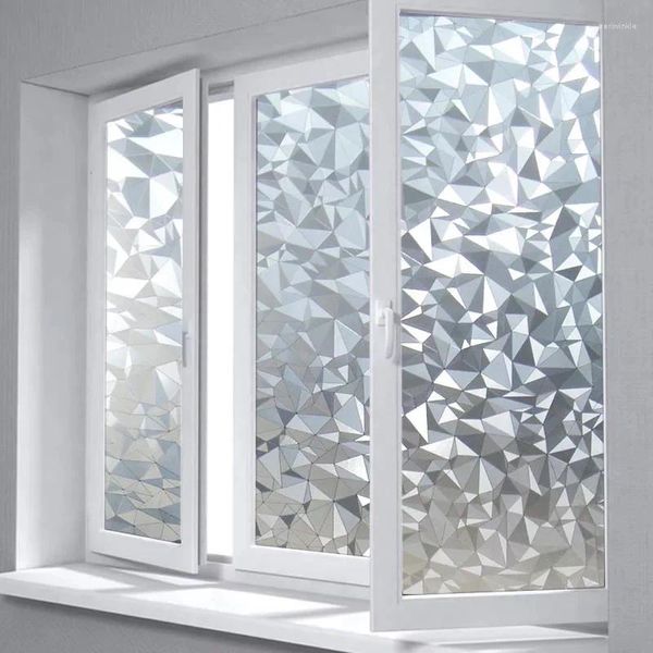 Adesivos de janela 90 200cm 3d adesivo de arte de vidro filme sem cola