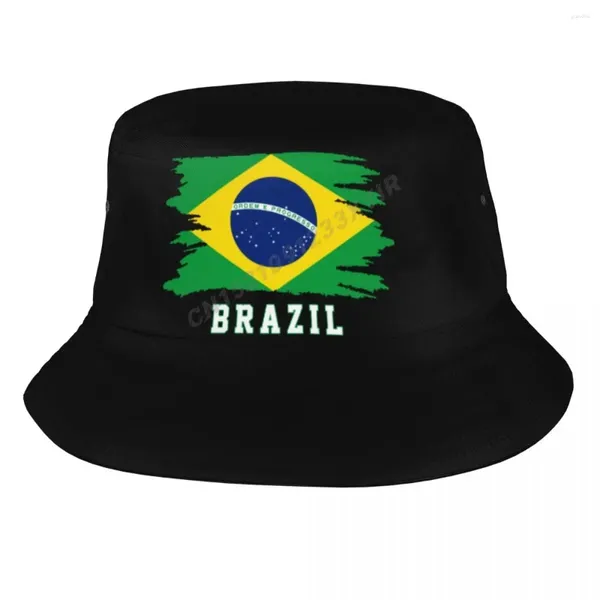 Berets Bucket Hats Brazil Flag Cool Brazilian Fan