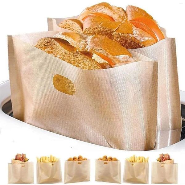Strumenti da forno 6 pezzi di tostato per tostapane riutilizzabile per utensili sandwich di formaggio grigliato per pane impermeabile e resistente ad alta temperatura