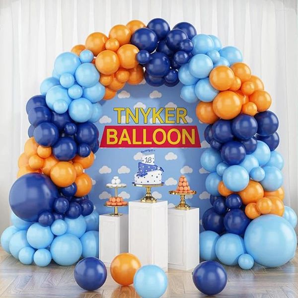 Decoração de festa Aniversário Tema azul Balões kit kit laranja marinha de balão bebê chá de bebê casamento de casamento revelação decoração
