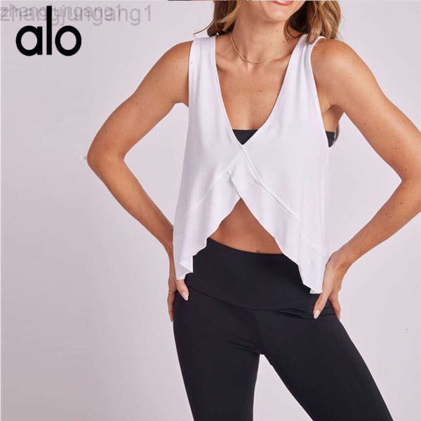 DESGINER ALS Yoga Top Shirt vestito corto donna Nuova carrozza sportiva Sports Fitness Top sudorato di abito asciutto traspirante veloce