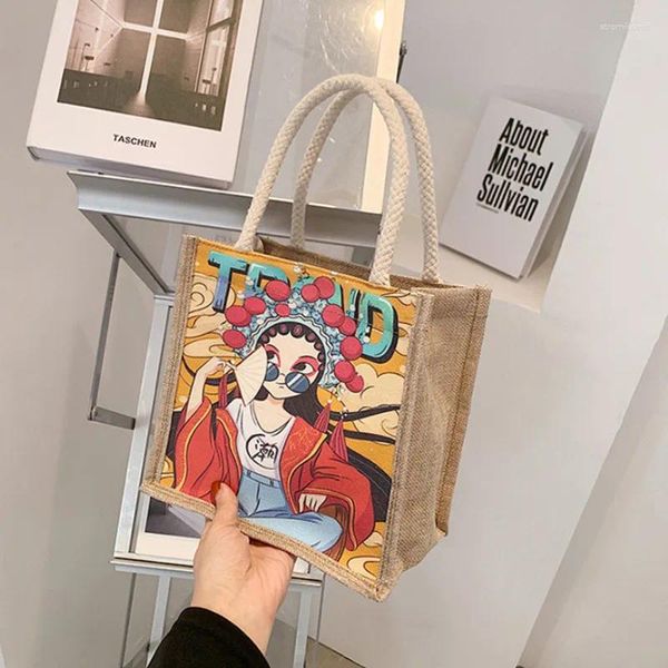 Aufbewahrungstaschen China Online Red Bag Shopping Printed Leinen ökologische Frauen Mode für Frauen