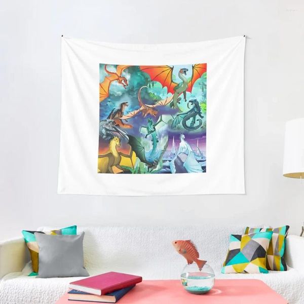 Takestries Wings Of Fire T-Shirtwings All Dragon Series Tapestry Estethic Room Decorações de decoração para casa