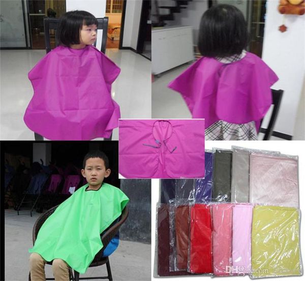 Yeni çocuk Salon Su Geçirmez Saç Kesme Kuafat Berberleri Cape Elbise Bebek Çocuk Bebek Saç Capes En Kalite DC7256798695