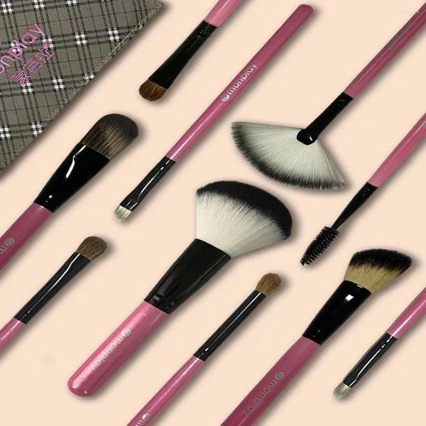 Make-up-Bürsten 10 Sätze Pink Ultra Soft Ein Muss für Anfänger geeignete Zuhause oder Reisen