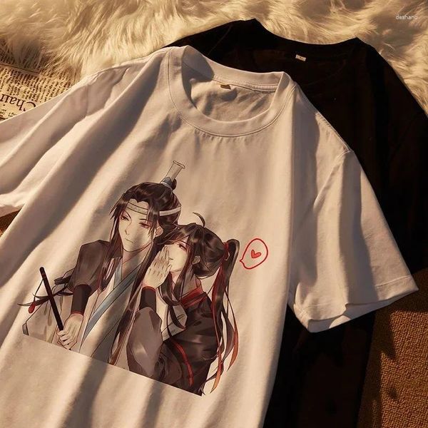 Parti Malzemeleri Mo Dao Zu Shi Q Anime Kısa Kollu T-Shirt Çift Çevresinde Lan Wangji Wei Wuxian T Shirt Öğrencileri 2024 KAYNAK EN İYİ MDZS