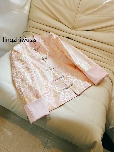 Damenjacken Produktname: Lingzhiwu Braut Kleid Rosenabdruck Marrige Chinesische Stil Vintage Noble Cheongsam Kleider ankommen Material: Polye