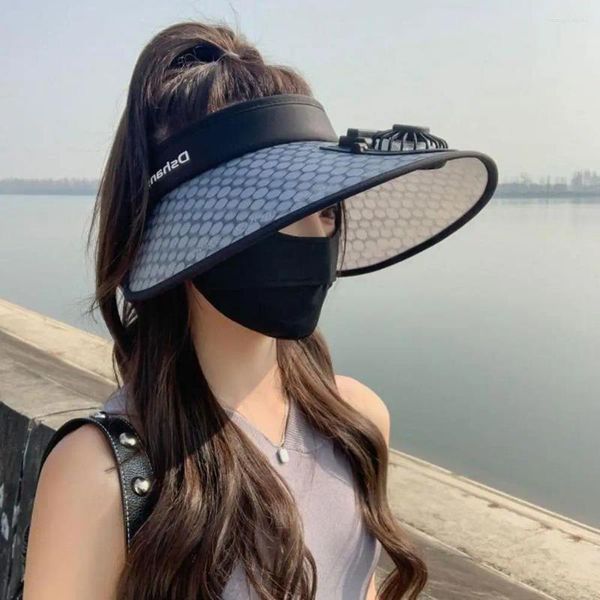 Beralar Şarj Edilebilir Fan Kapağı Ayarlanabilir Kadınların Yaz Şapkası Yerleşik USB ile Güneş Koruma Konforu Geniş Seyahat