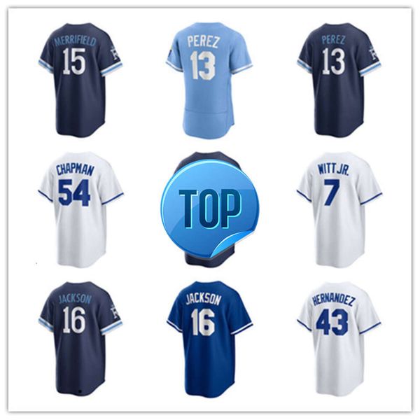 Maglie da baseball di Kansas City Custom Royals 46 John Schreiber 51 Brady Singer 31 Will Smith 35 Chris Stratton 52 Michael Wacha 61 Angel Zerpa