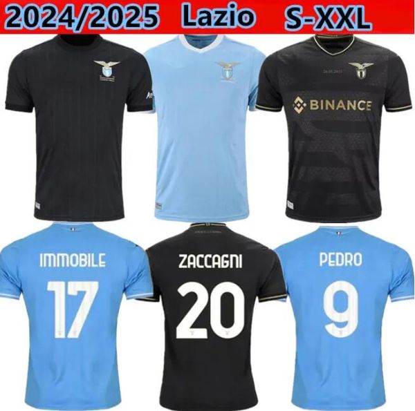 2024 2025 Lazio 50. Fußballtrikots Maglie 24 25 unbewegliche Luis Bastos Sergej Badelj Lucas J.Correa Zaccagni Marusic Männer Kids Kit Fußballhemd 10 -jähriges Jubiläum