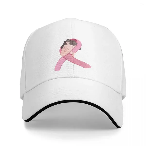 Berets Pink Ribbon Brustkrebsbewusstsein Baseballkappen Mode Männer Frauen Hüte im Freien verstellbare Freizeitkappe Streetwear Hut