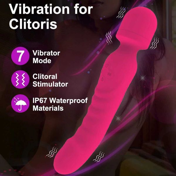 Altri oggetti di bellezza della salute Potenti vibratori di dildo della bacchetta magica AV per le donne stimolatori clitoride giocattoli erotici g spot massaggio vagina giocattoli per adulti per femmina t240510