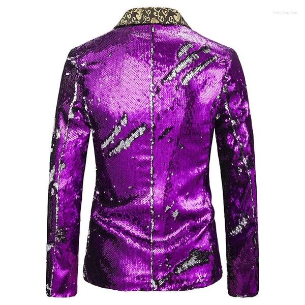 Abiti da uomo oro ricamato a v-collo giacca abito da sposa cappotto da festa top blazzini neri blu blazer scintillanti abbellimenti di paillettes xxl xxl