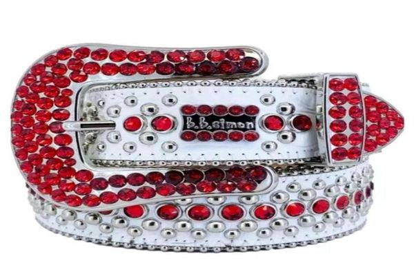 Typenschilddesigner Kristall sexy Belt Simon Herren Damen glänzende Diamanten braun schwarzer schwarzer blaues weißes weißes Multikolor Fashion Boutiqu247e4146046