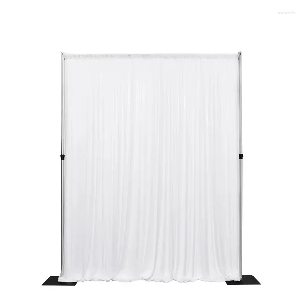 Decoração de festa de 6 a 10 pés de cano de casamento prateado ajustável e cortinas de pano de fundo quadros quadrados de alumínio quadrado