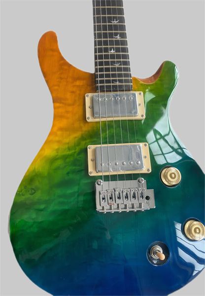 Custom 24 Private Private Electric Guitar Quilt Maple Top Special Abalone Fingboard