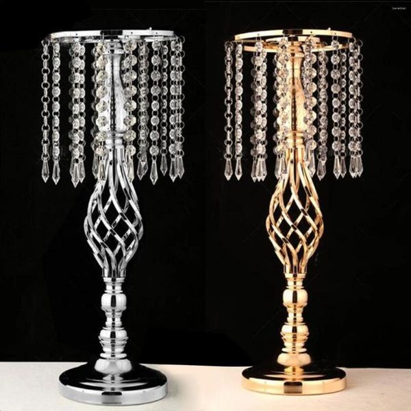 Kerzenhalter Eisen Blumen Vase Candlestick Mittelstücke Straße Blei Candelabra Hochzeitshaus El Tischdekoration