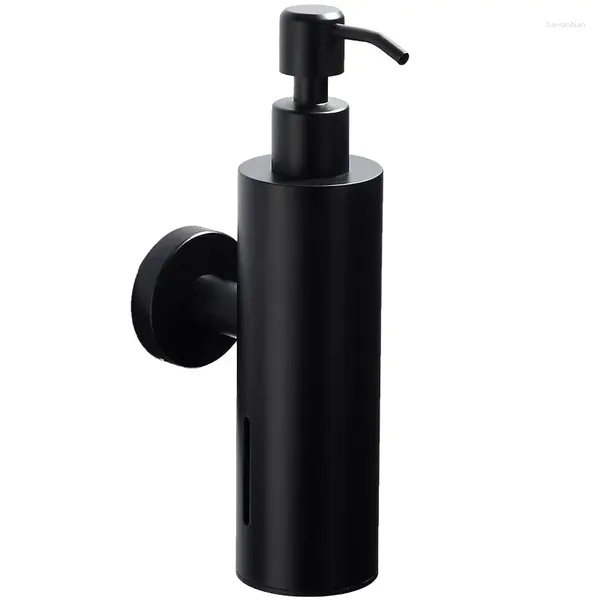 Flüssige Seifenspender schwarzer Flasche Wandhalterung Küche Edelstahl Handhhandshellhalter Shampoo