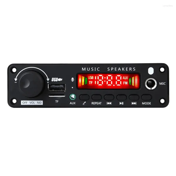 Audio mp3 player 6.5mm Microfone Bluetooth 5.0 FM Módulo de rádio TF TF USB placa WMA com controle remoto