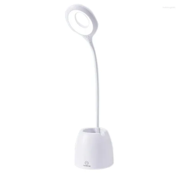 Lâmpadas de mesa LED Rechargeble stepless mesa de escurecimento Proteção dos olhos leves Aprendizando lâmpada de caneta de suporte multifuncional