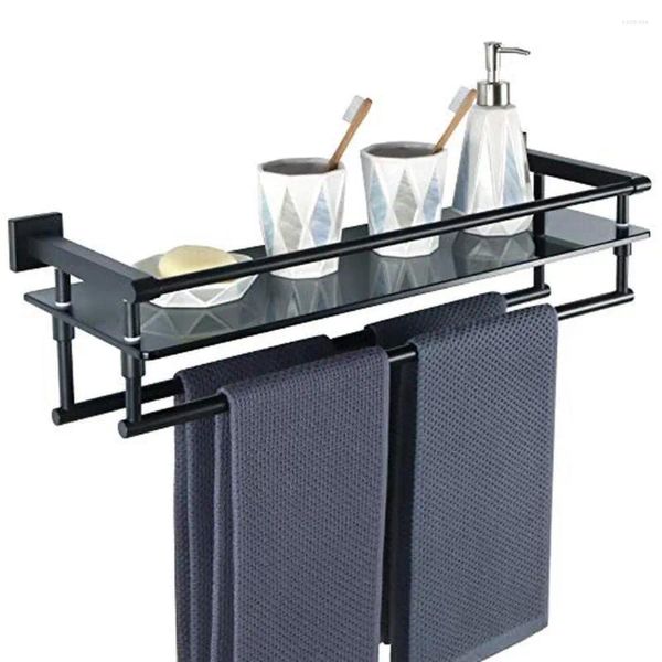 Scatole di stoccaggio 304 Scaffale per bagno a parete in acciaio inossidabile con barre di asciugamani deristica ed elegante camera da letto da cucina ideale facile