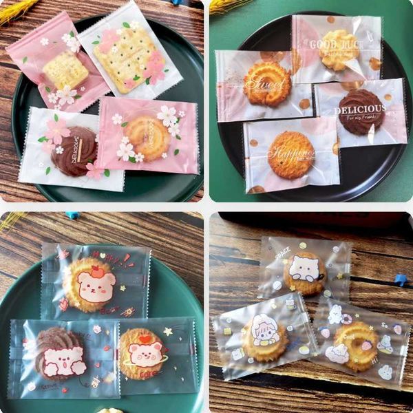 Wrap regalo 100 pezzi di sacchetti sigillati a calore Nougat Cookies Candies Chocolates Baking Machines Gifts Machinesq240511